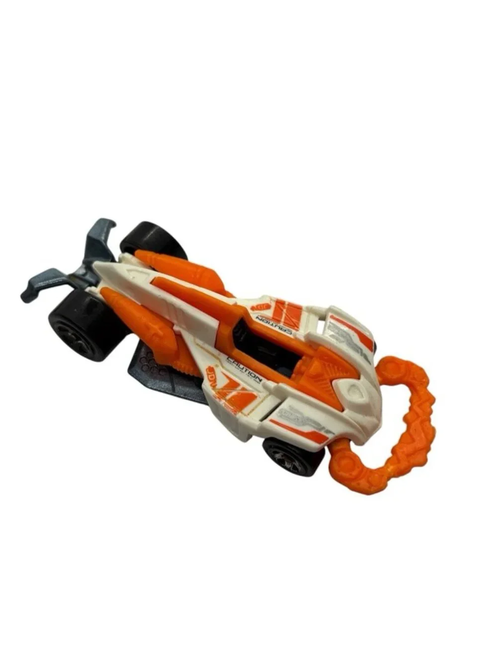 Hot Wheels Wattzup HW City Future Fleet White Orange Diecast Car 2013 Mattel